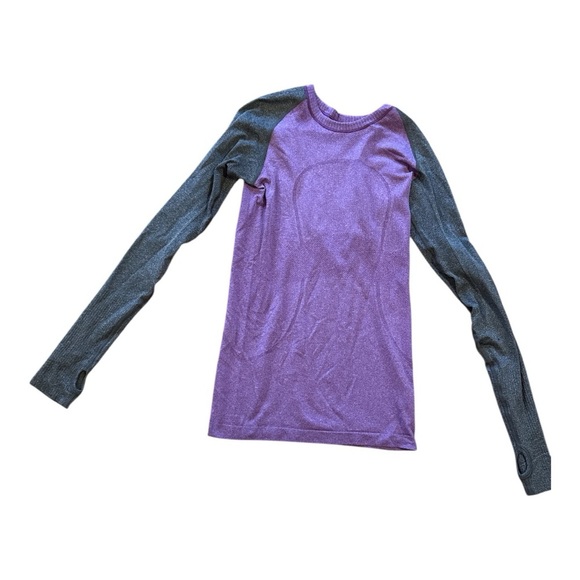 LULULEMON Purple and Gray Long Sleeve Top - Picture 1 of 2